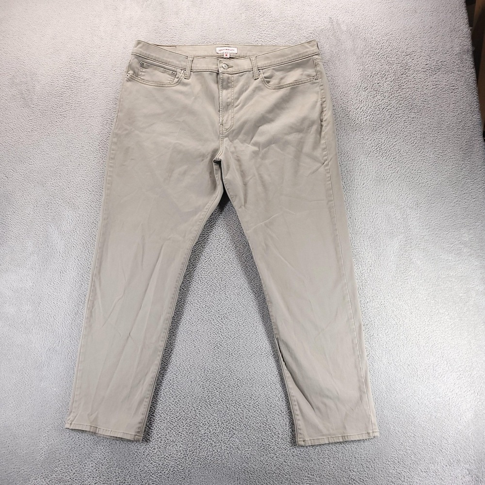 Lucky Brand Jeans Mens 40x30 Beige 121 Slim Straight Light Wash Stretch Comfort